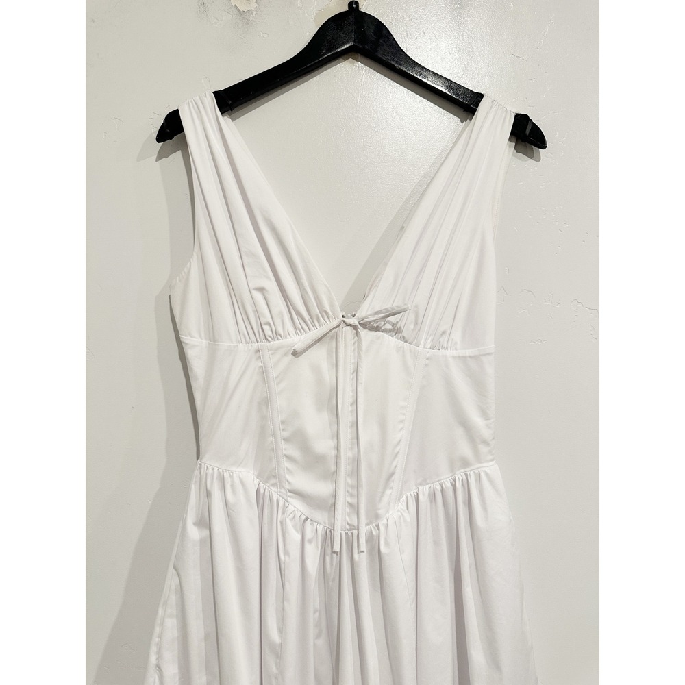 House of CB Emmelina White Cotton Corset Sundress Size Medium - Picture 7 of 14